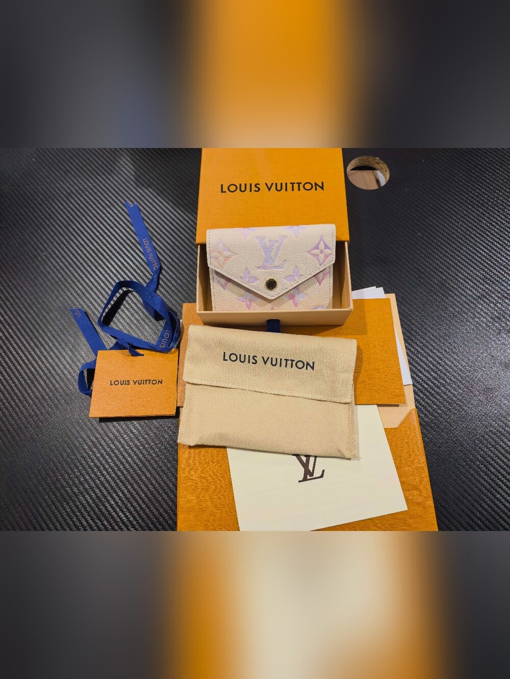 Louis Vuitton Pastel Monogram Compact Envelope Wallet - Lavender/Pale Pink
